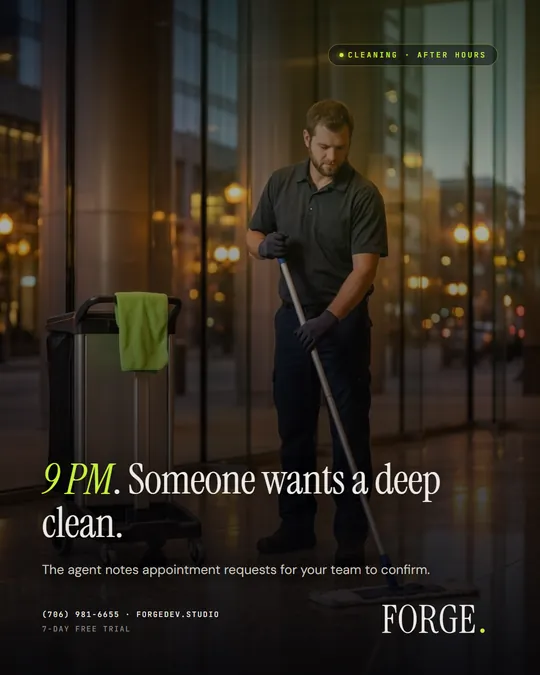 Social post image with the headline: 9 PM. Someone wants a deep clean.